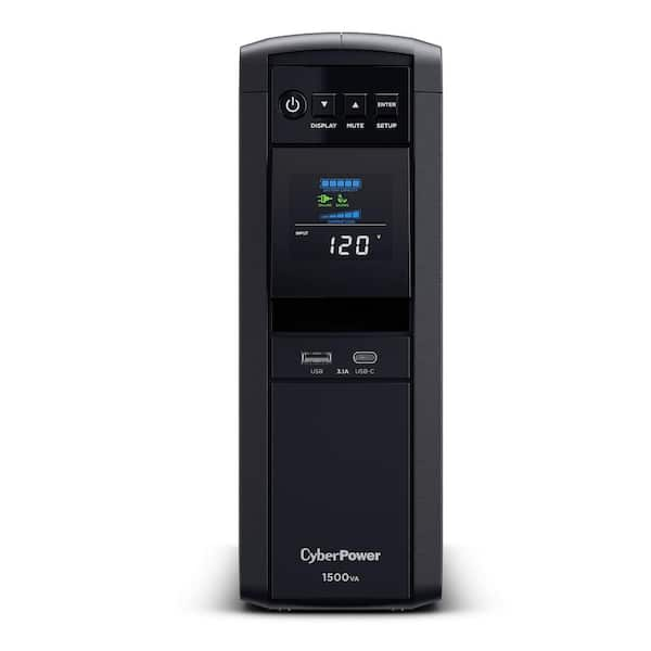 1500VA 120-Volt 10-Outlet 2-USB UPS Battery Backup