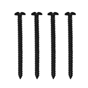 4 in. One-Way Screws for Security Bar Window Guard (4-Pack)