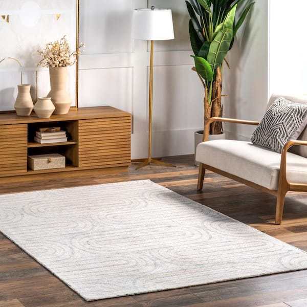 Hartley Grey 4 ft. x 6 ft. Geometric Wool Area Rug
