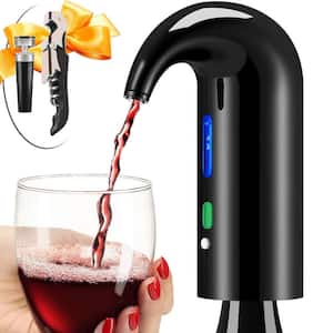 13.6oz. Elegant Glass Wine Electric Wine Aerator Decanter 1-Touch Wine Pourer with USB Charging