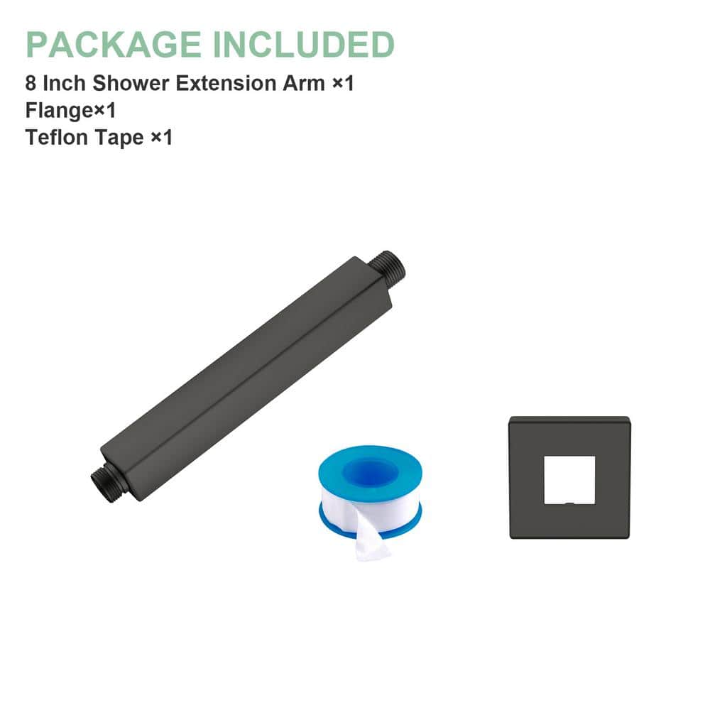 Matte Black Stainless Steel Ceiling Mounted Shower Arm