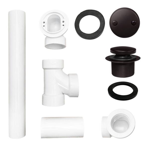 Westbrass 1-1/2 in. Sch. 40 PVC Tip-Toe Drain Kit D4932-12 - The
