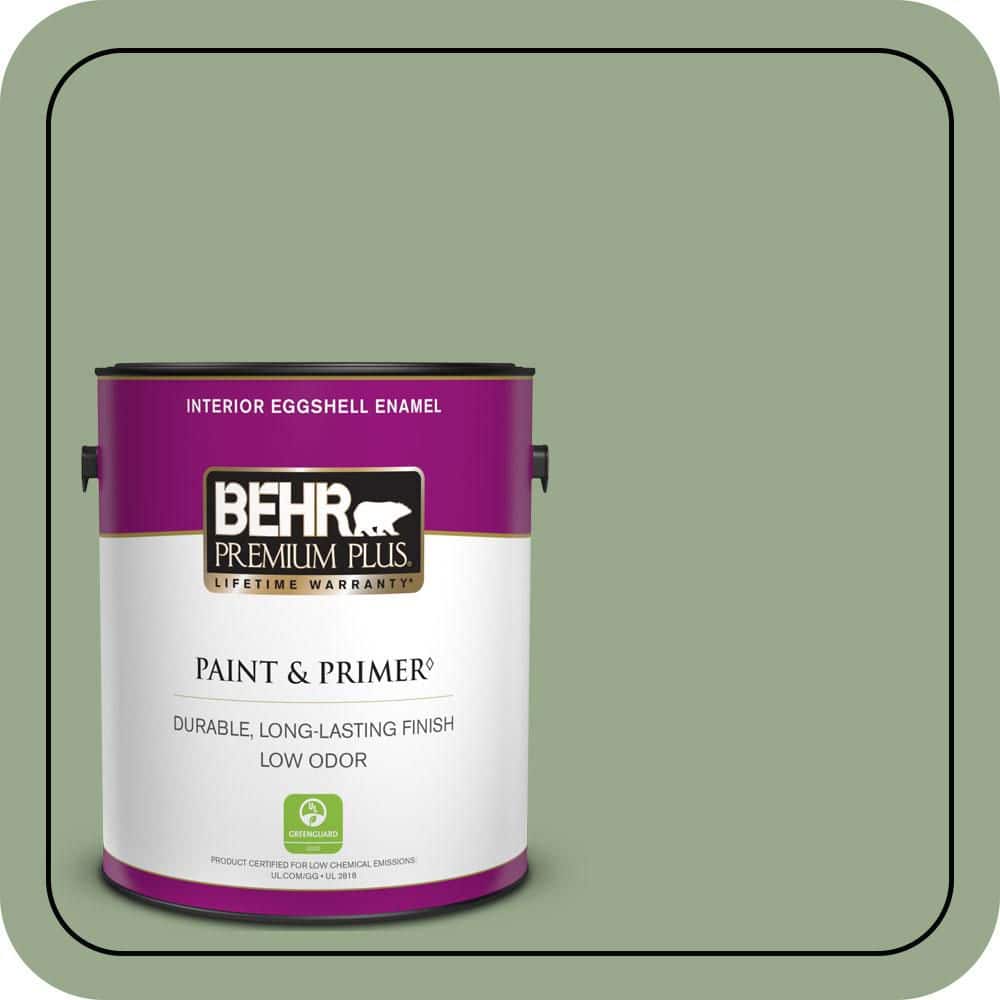 1 gal. #PPU11-05 Pesto Green Eggshell Enamel Low Odor Interior Paint & Primer price history on PriceWatchPro