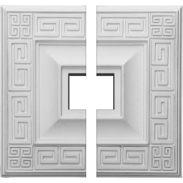 Ekena Millwork 18 in. W x 18 in. H x 3-1/2 in. x 1-1/8 in. Eris Urethane Ceiling Medallion, 2-Piece (Fits Canopies up to 9-7/8 in.)