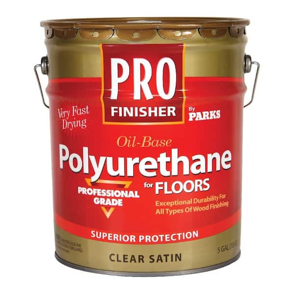 Rust-Oleum Parks Pro Finisher 5 gal. Clear Satin 450 VOC Oil-Based Interior Polyurethane for Floors