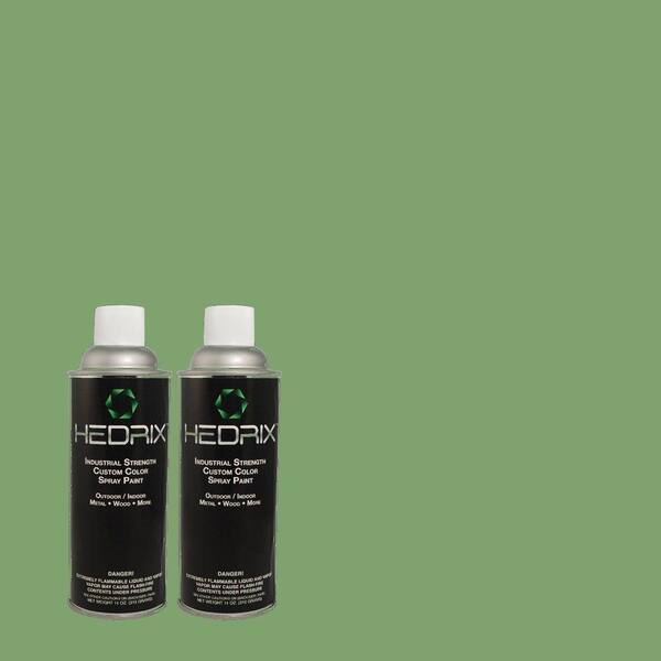 Hedrix 11 oz. Match of 1A53-5 Green Summit Semi-Gloss Custom Spray Paint (2-Pack)