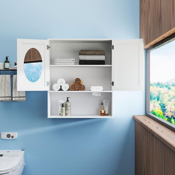 YSQCAR 31.5 in. W x 37.8 in. H Rectangular White MDF Surface