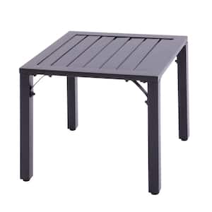 19 in. x 19 in. x 17 in. Patio Metal Side Table Coffee Table