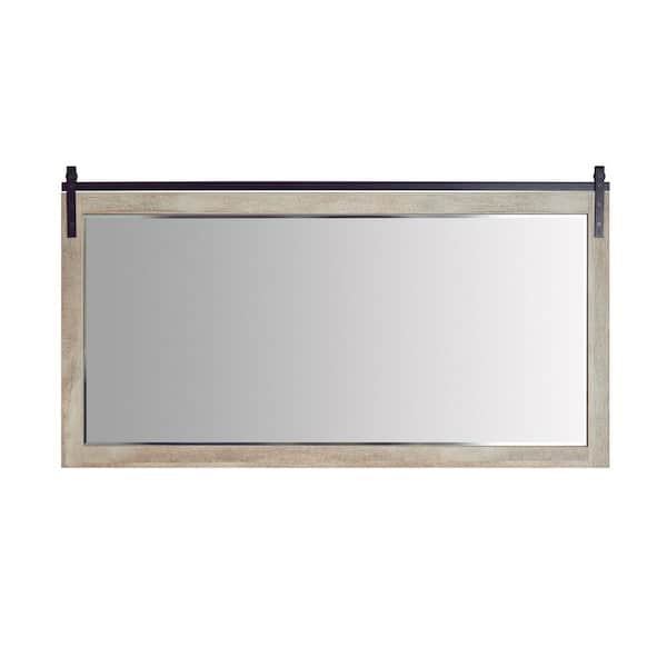 ROSWELL Cortes 72 in. W x 39.4 in. H Rectangular Framed Wall Bathroom Vanity Mirror in Logs