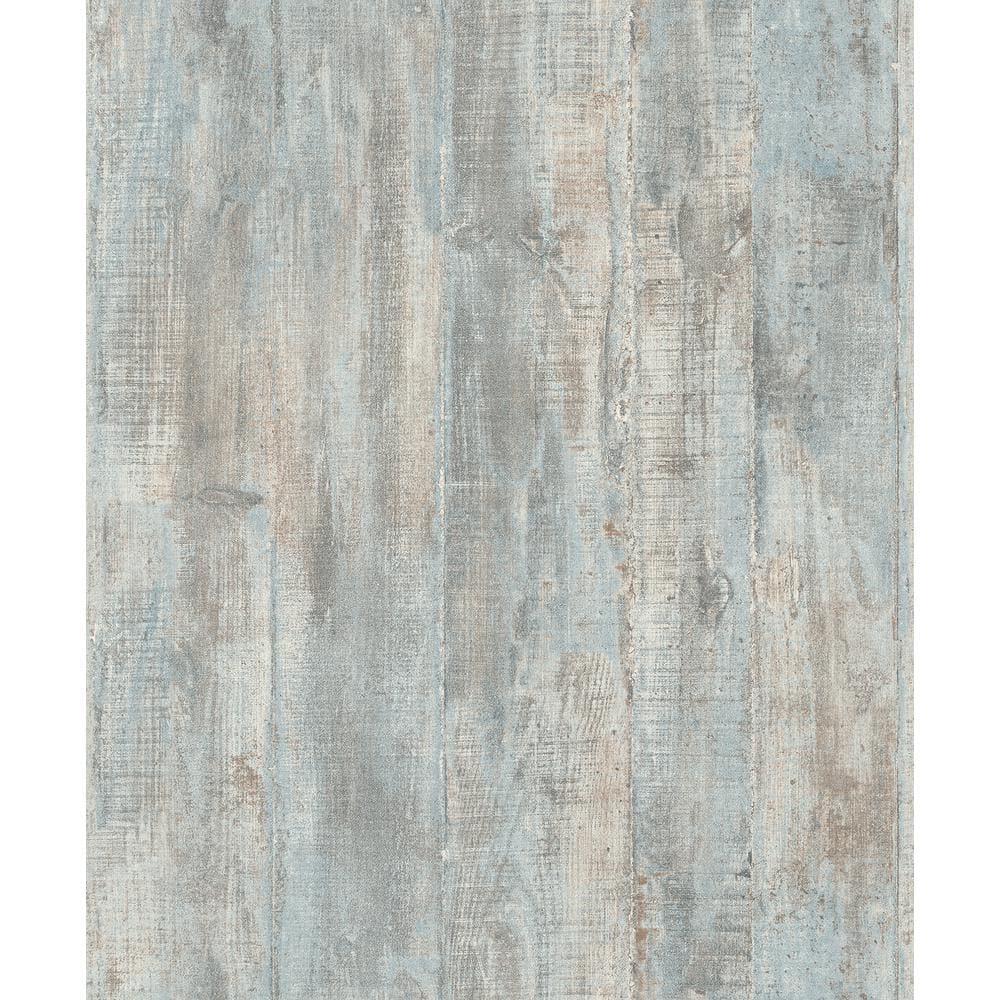 Advantage Huck Light Blue Weathered Wood Plank Wallpaper Sample 4020 ...