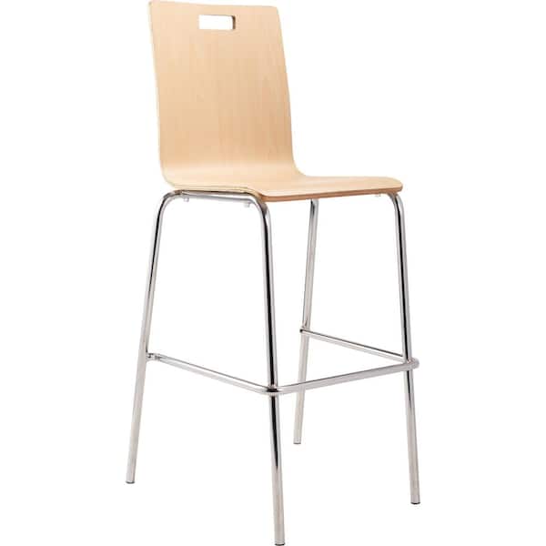 National Public Seating Bushwick Bentwood Cafe 46.5 in. Stool, Natural (Pack of 4)