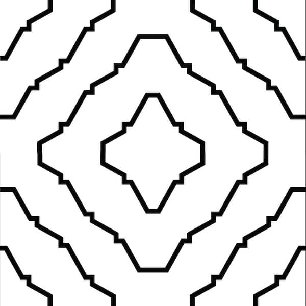 MI ALMA Black B90 6 in. x 6 in. Vinyl Peel and Stick Tile (24-Tiles, 6 sq. ft./Pack)