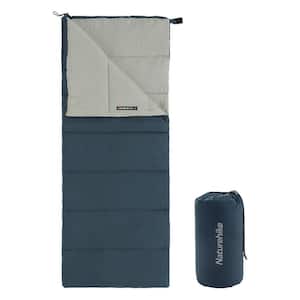 74.8 in. L Cotton Camping Sleeping Bag with Carrying Bag in Blue