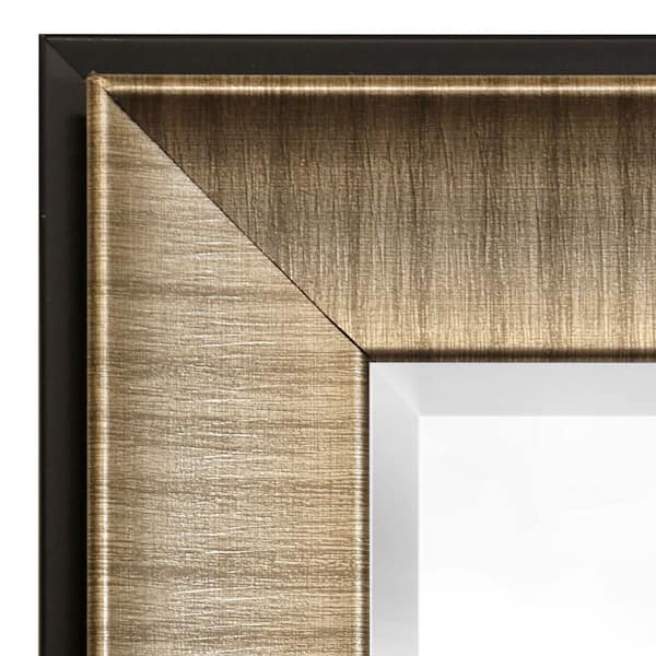 Gold 32 in. W x 40 in. H Rectangle Ornate Wall Mirror