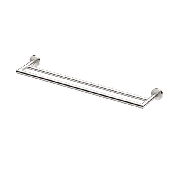 Gatco Glam, 24 in. Double Towel Bar in Satin Nickel