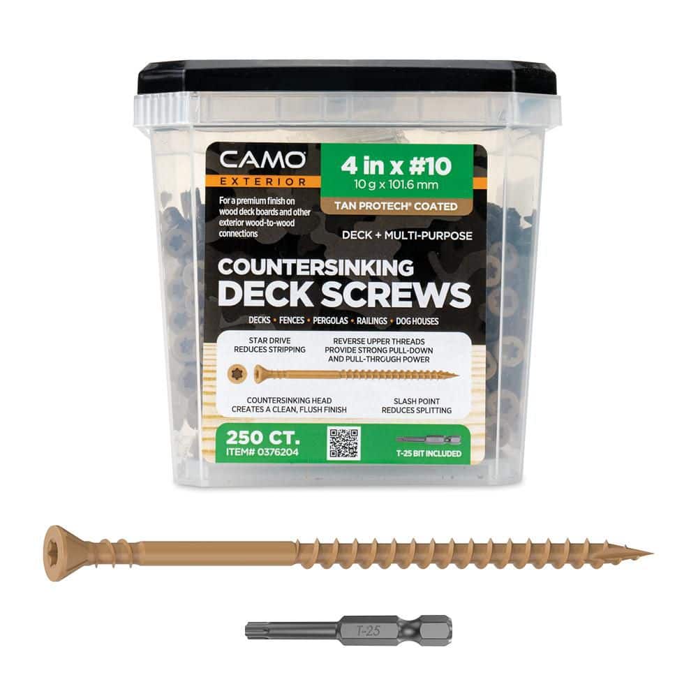 "#10 x 4 in. Tan ACQ Rated Star Drive Flat Head Wood Deck Screw (250-piece)" price history on PriceWatchPro