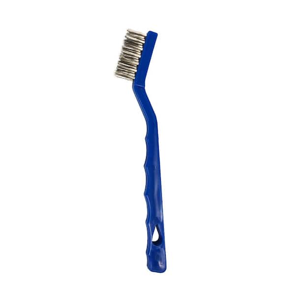 Robtec 6.5 in. Plastic Handle Stainless Steel Scratch Brush