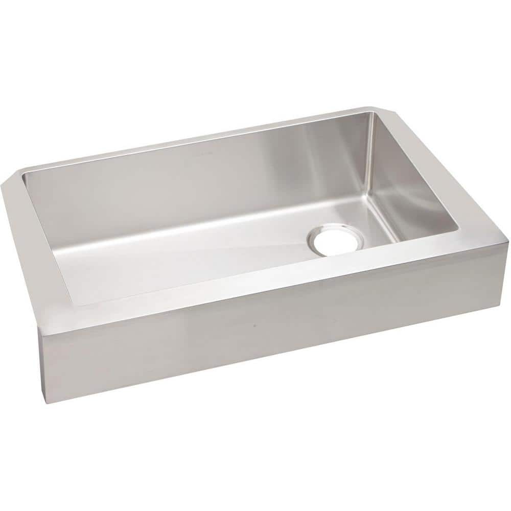 Crosstown 36" Satin Stainless Steel Farmhouse Kitchen Sink