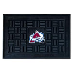 NHL Colorado Avalanche Black 1 ft. 7 in. x 2 ft. 6 in. Indoor/Outdoor Vinyl Door Mat