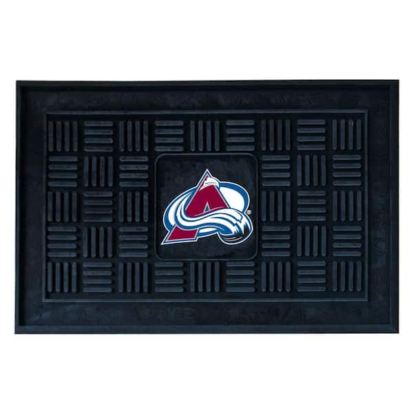 FANMATS NHL Colorado Avalanche Black 1 ft. 7 in. x 2 ft. 6 in. Indoor/Outdoor Vinyl Door Mat
