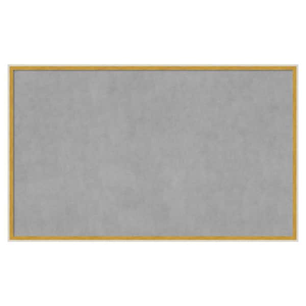 Amanti Art Paige White Gold 41 in. x 25 in Framed Magnetic Board