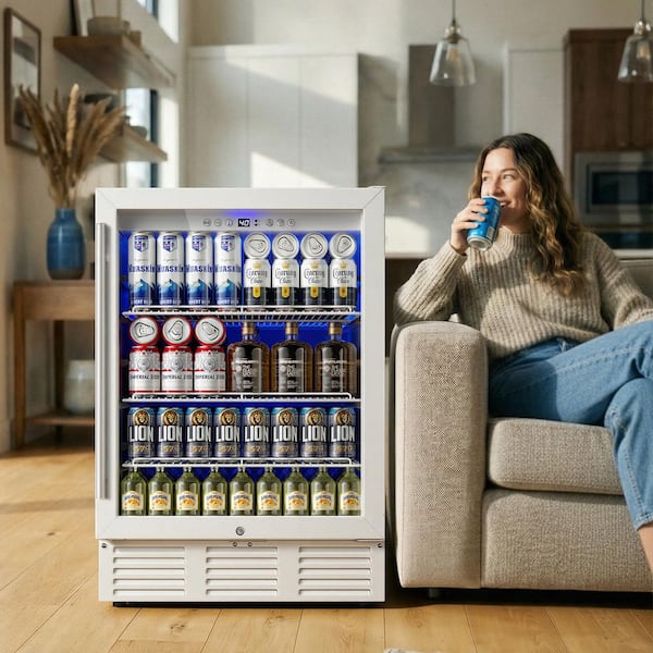 ㉚dahlia blanc〜リップルファブリック〜 SIMZLIFE 24 in. Single Zone 180-Cans Undercounter Freestanding