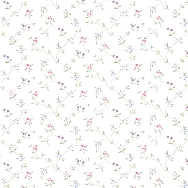 Norwall Small Floral Trail in Red, Yellow, Blue, Green and Cream