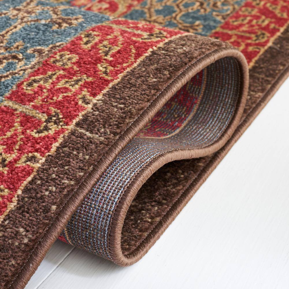 Regal Elegance 59'' Red Square Easy-Care Synthetic Area Rug