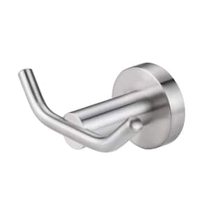 J-hook Double Robe/Towel Hook in Brushed Nickel