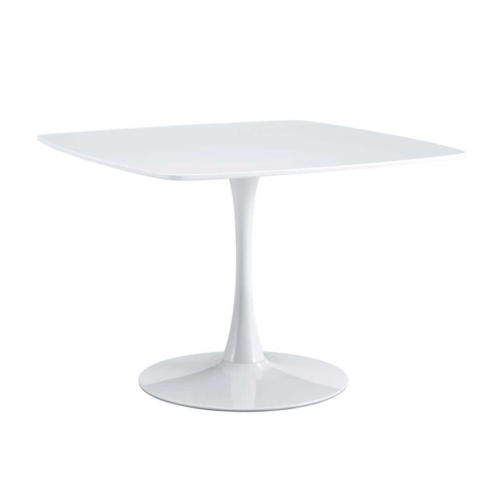 42.1 in. White Wood Pedestal Dining Table Seats 4-people to 6-people for Li