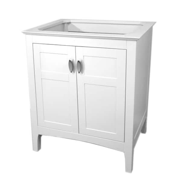 Bellaterra Home Oceanside 29 in. W x 21.3 in. D Single Bath Vanity Cabinet Only in White without Vanity Top
