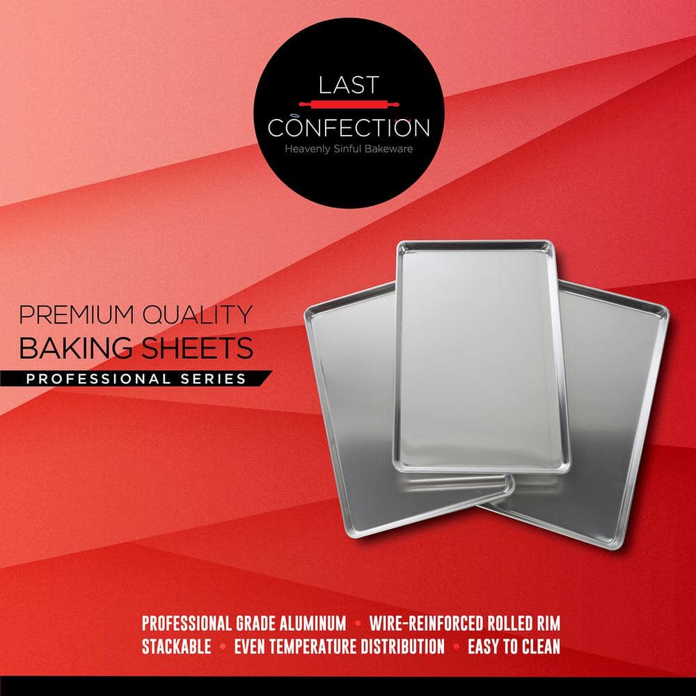 Professional Aluminum 9" x 13" Non-Stick Baking Sheet Pan