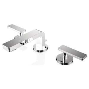 Vector 8 in. Widespread 2-Handle Bathroom Faucet in Polished Chrome