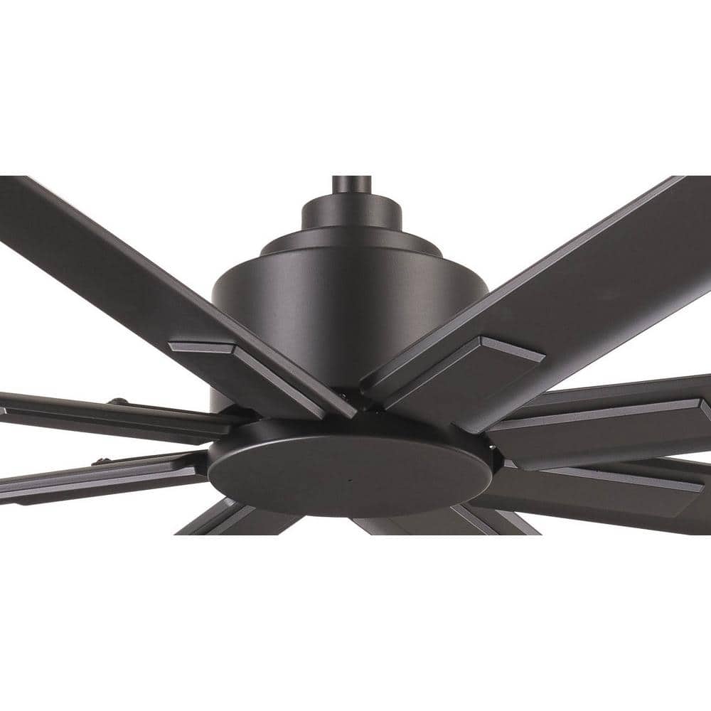 65" Smoked Iron 8-Blade Smart Ceiling Fan with Remote
