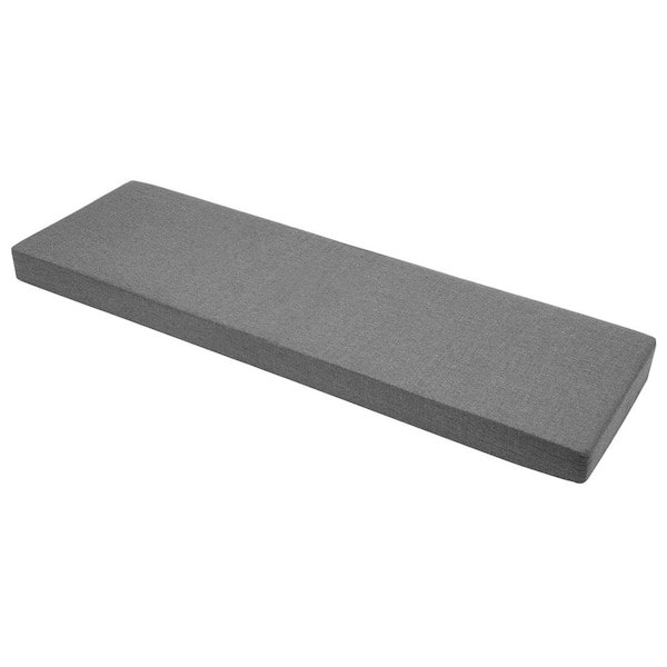 YIYIBYUS 60 in. x 18 in. Rectangular Outdoor Garden Bench Cushion Chair Cushion Swing Cushion Dark Gray