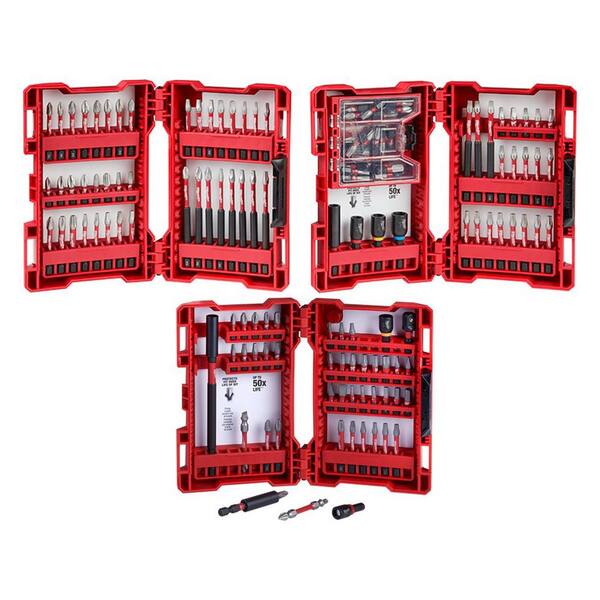 Milwaukee Tool SHOCKWAVE Impact Duty Steel Drill and Driver Bit Set 145-Piece Milwaukee Tool SHOCKWAVE Impact Duty Steel Drill and Driver Bit Set 145-Piece