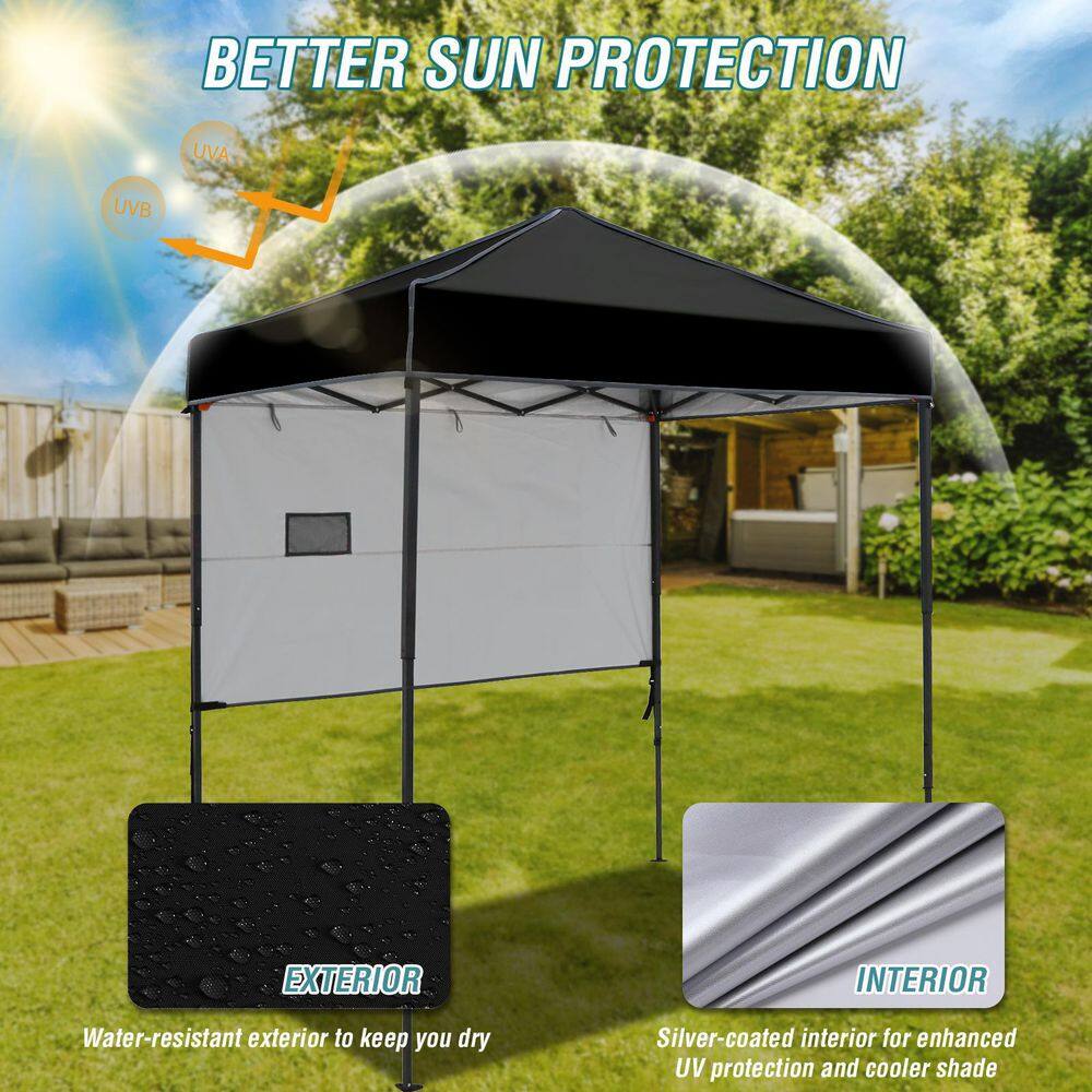 Eagle Peak 6x4 Black and Gray Adjustable Outdoor Canopy Tent
