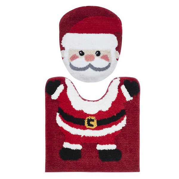 VCNY Home Santa Multi-colored Polyester 2-Piece Bath Rug Set