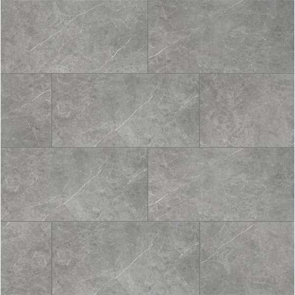 MSI Exeter Gray 12 in. x 24 in. Matte Porcelain Marble Look Floor and Wall Tile (2 sq. ft./Each)