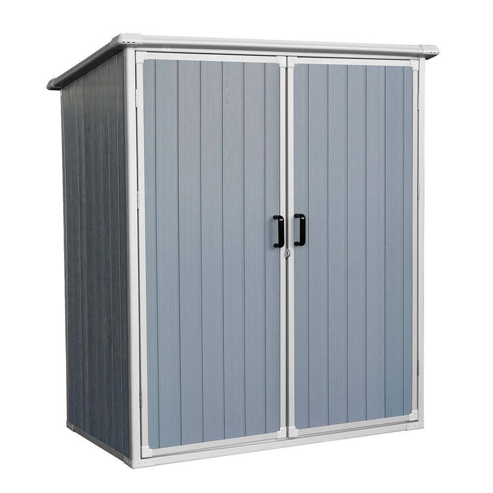 5 ft. W x 3 ft. D Resin Shed Plastic Shed Outdoor Storage Shed Waterproof Cabinet with Lockable Doors (15 sq. ft. ) price history on PriceWatchPro