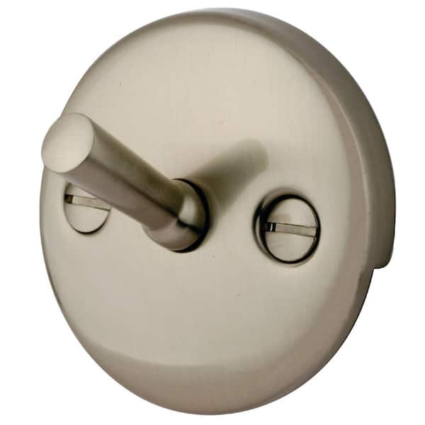 Round Overflow Plate with Trip Lever Drain, Brushed Nickel