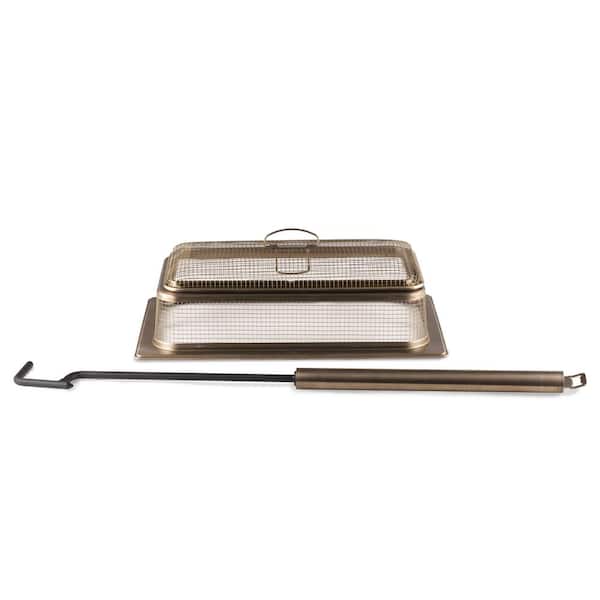 TIKI 18 in. Retreat Smokeless Fire Pit Accessory Metal Screen and 32.9 in. 2-Piece Poker Black