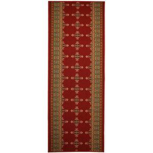 Southwestern Kilim Cut to Size Red Color 31.5'' Width x Your Choice Length Custom Size Slip Resistant Runner Rug