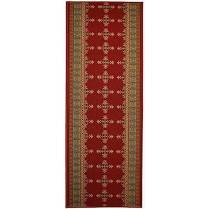 Southwestern Kilim Cut to Size Red Color 36" Width x Your Choice Length Custom Size Slip Resistant Runner Rug