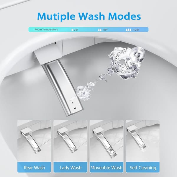 1.28 GPF Tankless Elongated Smart Bidet Toilet in Gunmetal Gray with Auto Flush, Heated Seat, Warm Air Dryer