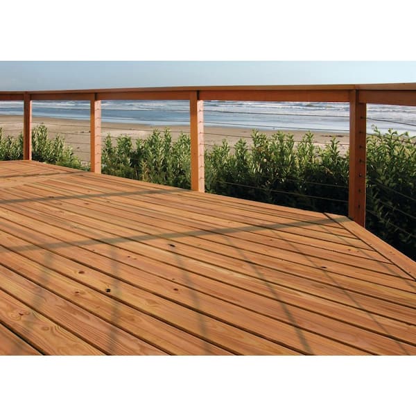 5/4 in. x 6 in. x 20 ft. Ground Contact Pressure-Treated Cedar-Tone Pine Premium Decking Board