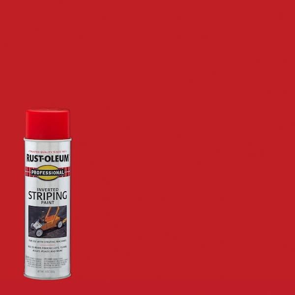 Rust-Oleum Professional 18 Ounce Flat Red Exterior Inverted Striping Spray Paint (6-Pack)