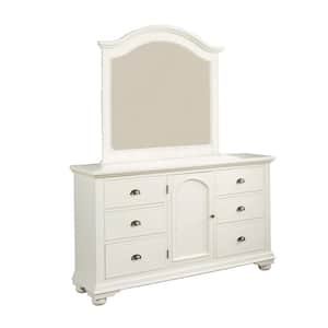 Addison 6-Drawer Dresser with Mirror in White