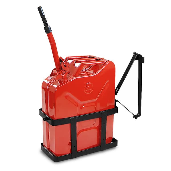 Nietje Weg transactie Stark 5 Gallon 20 Liter Red NATO Style Jerry Can Steel Tank Holder for Gas  Diesel Fuel with Mount Included 20004-H - The Home Depot