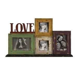 Lenor 4-Opening 14 in. x 24 in. Multicolored Love Picture Frame Collage